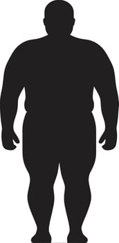 Svelte Symmetry Human for Black ic Obesity Awareness Revolutionary Resilience A 90 Word Emblem for Human Obesity Transformation vector