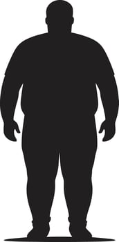 Slim Solutions for Human Fitness Against Obesity Revitalize Black ic Emblem for Obesity Awareness in 90 Words vector