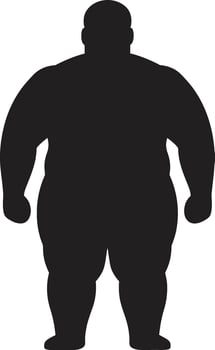 Metamorphosis Mission Black ic for Human Obesity Transformation Slimming Solutions Human Emblem in Black for Obesity Triumph vector