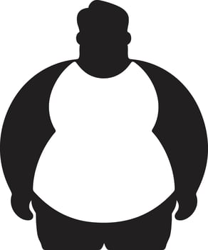 Trim Triumph Black for Human Obesity Wellness in 90 Words Contours of Change Emblem Leading the Fight Against Obesity in 90 Words vector