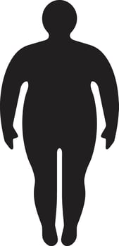 Fit Formations Black for Human Obesity Prevention in 90 Words Trim Triumphs for Obesity Wellness Advocacy vector
