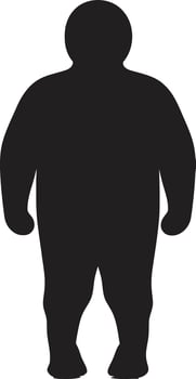 Shape Symphony Black Advocating Obesity Prevention in 90 Words Wellbeing Warrior for Human Anti Obesity Advocacy vector
