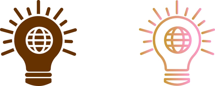 Brilliant Idea Icon Design vector