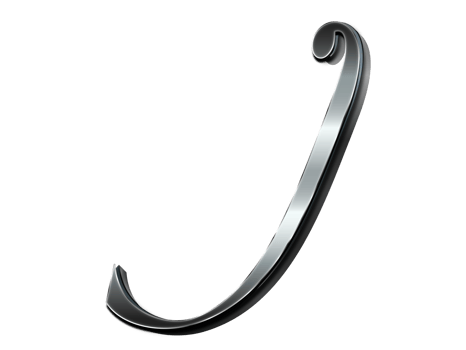 Letter i Metallic effects, Caligraphic Style png