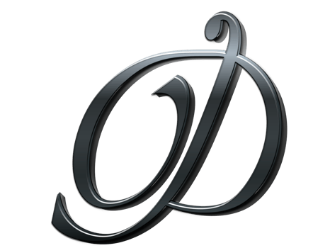 Letter D Metallic Effects png