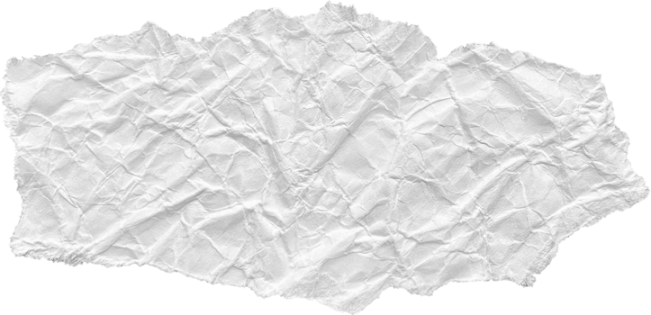 White Ripped Crumpled Paper Piece png