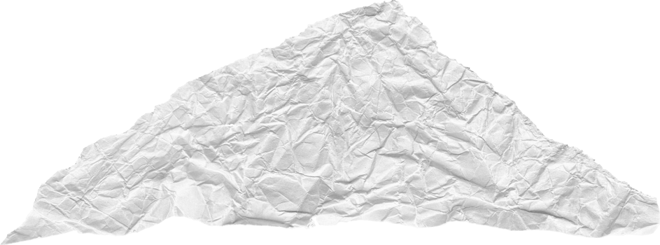 White Ripped Crumpled Paper Piece png
