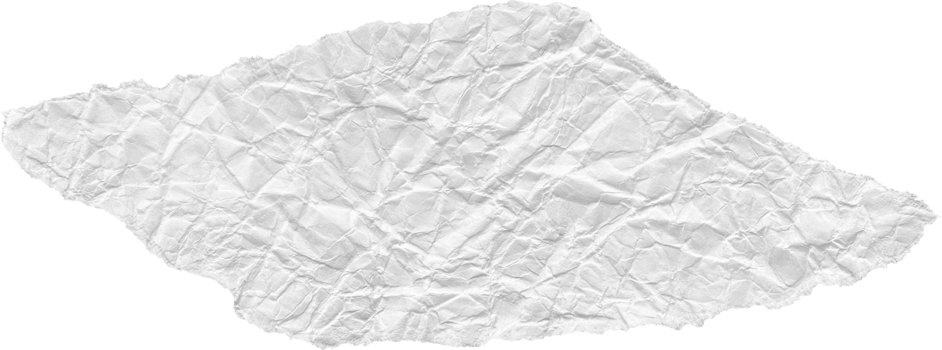 White Ripped Crumpled Paper Piece png