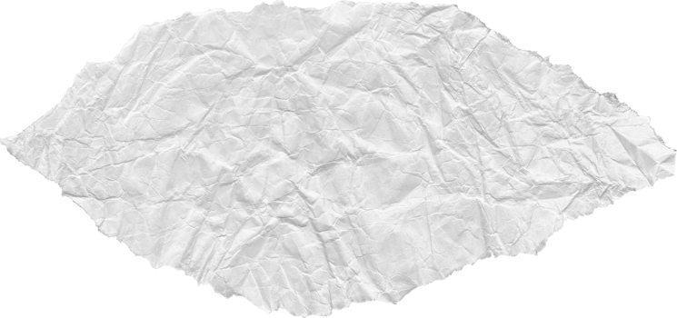 White Ripped Crumpled Paper Piece png