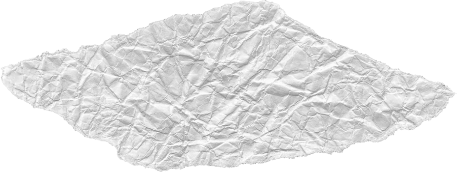 White Ripped Crumpled Paper Piece png