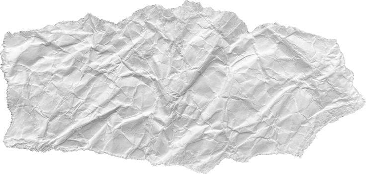 White Ripped Crumpled Paper Piece png