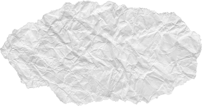 White Ripped Crumpled Paper Piece png