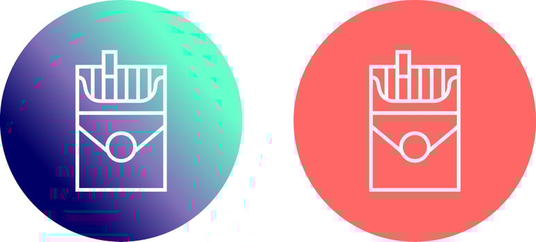 Cigarette Pack Icon Design vector