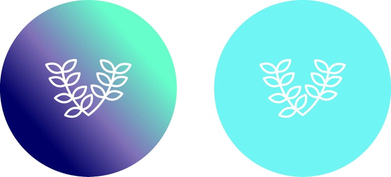 Leaves Wreath Icon Design vector