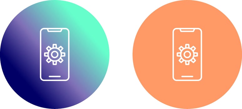 Mobile App Developing Icon Design vector