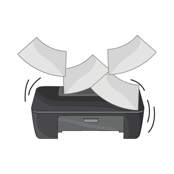 illustration of printer vector
