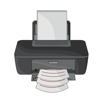 illustration of printer vector