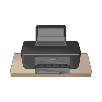 illustration of printer vector