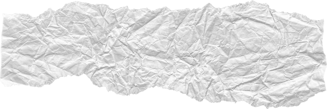 White Ripped Crumpled Paper Piece png