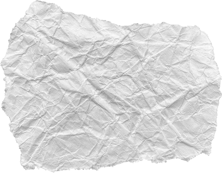 White Ripped Crumpled Paper Piece png