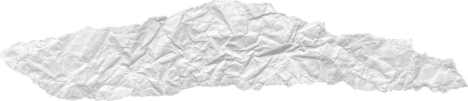 White Ripped Crumpled Paper Piece png
