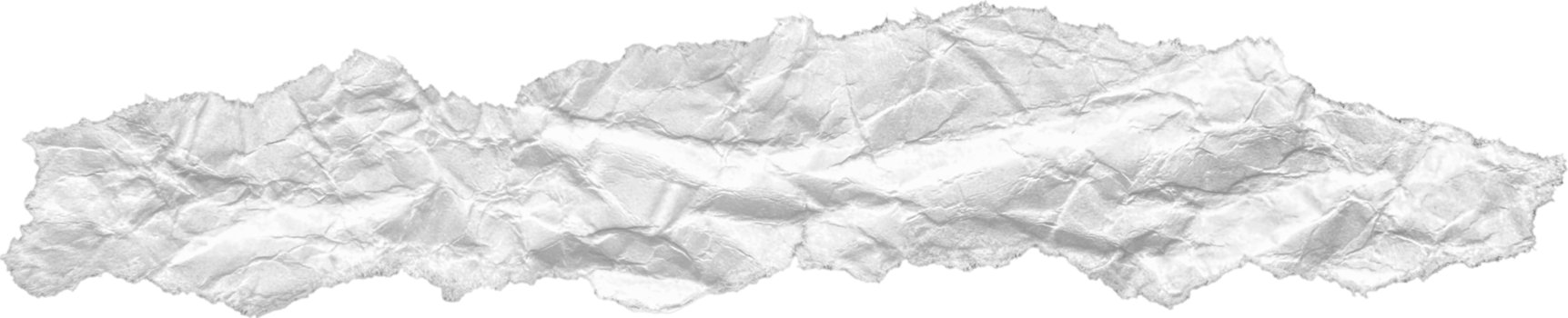 White Ripped Crumpled Paper Piece png