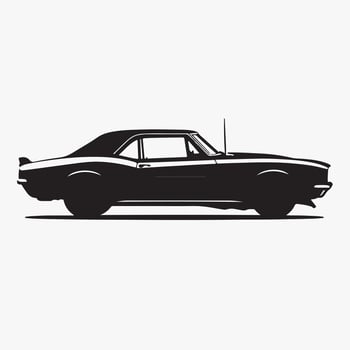 Great Silhouettes of Car White Background vector