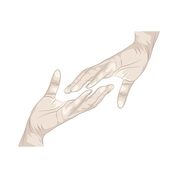 Illustration of holding hands vector