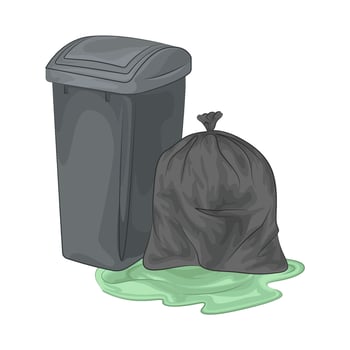 Illustration of trash bin vector