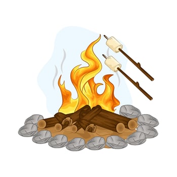 Illustration of bonfire vector