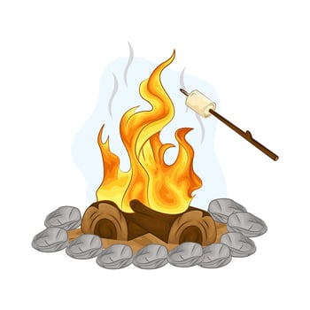 Illustration of bonfire vector