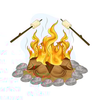 Illustration of bonfire vector