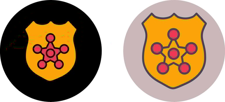 Police Badge Icon Design vector