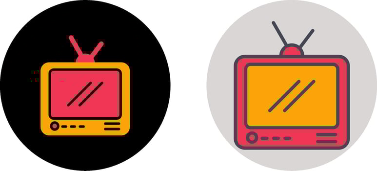 Television Broadcast Icon Design vector