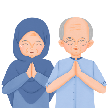 Muslim Family Greeting Eid Mubarak png
