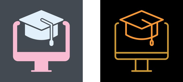 Online Education Icon Design vector