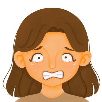 Worry Face expression png