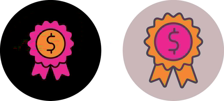 Dollar Badge Icon Design vector