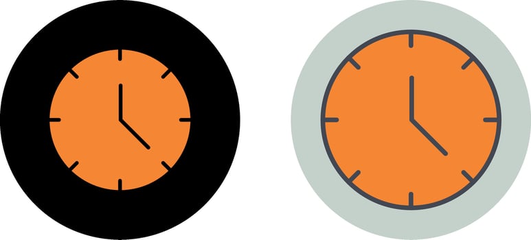 Clock Icon Design vector