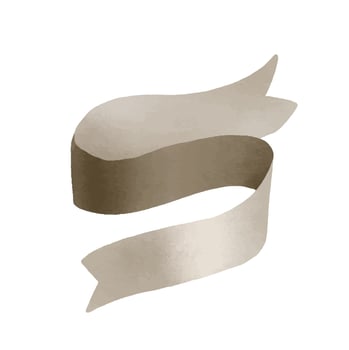 Set of Beige ribbon for the inscription. Decor. Hand drawn holid vector