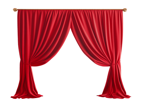 red curtain isolated png