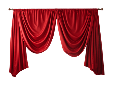 red curtain isolated png