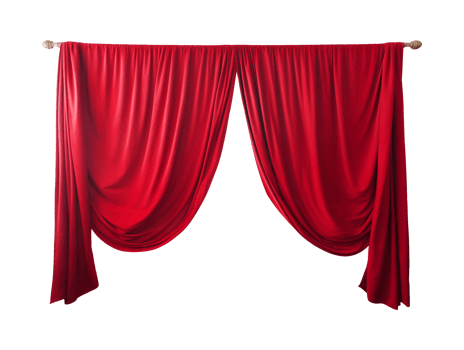 red curtain isolated png