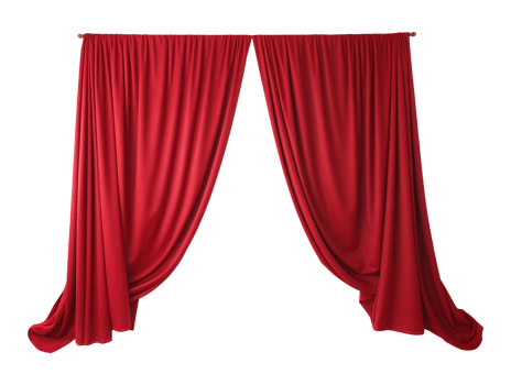 red curtain isolated png