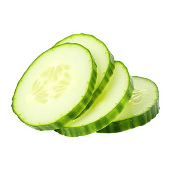 Fresh slice cucumber isolated on transparent background png