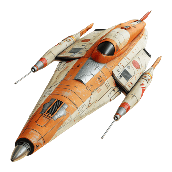 Spaceship isolated on transparent background png