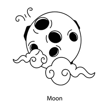 Trendy Moon Concepts vector