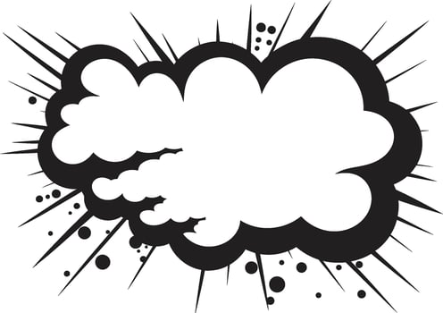 Captivating Chat Black Speech Bubble Word Wonderland ic PopArt Speech Cloud Emblem vector