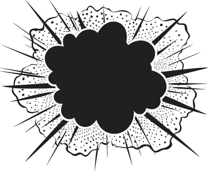 Retro Remark Bold Black Speech Bubble Lively Lex ic PopArt Comic Cloud Emblem vector