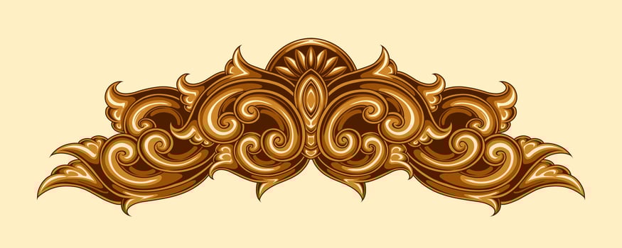 Classic style frame design with exquisite engraving and luxury vector